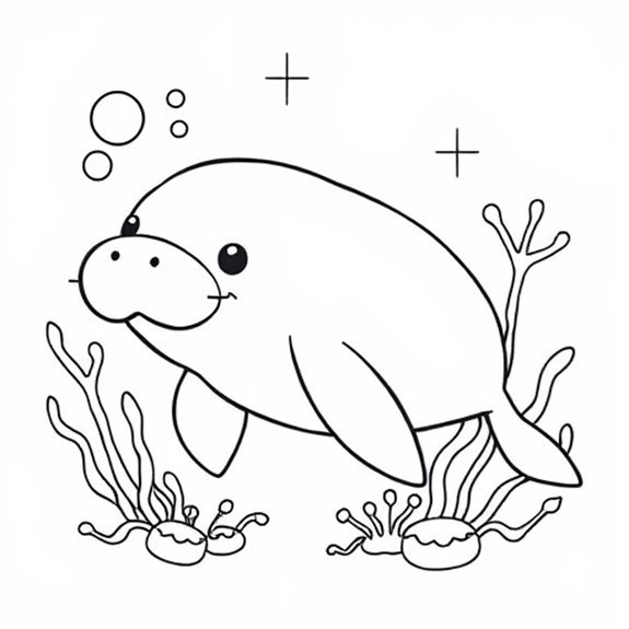 Adorable Aquatic Mammal Baby Coloring Pages Adorable Aquatic Mammal Baby Coloring Pages