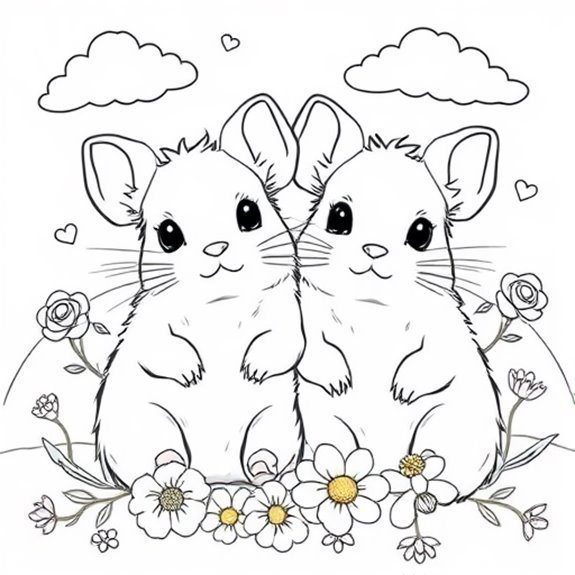Adorable Furry Companion Duo Coloring Pages Adorable Furry Companion Duo Coloring Pages