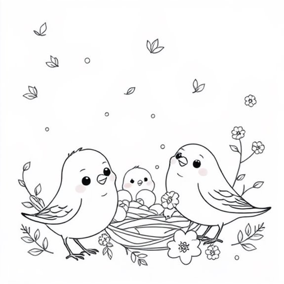 Adorable Young Robin Chicks Coloring Pages Adorable Young Robin Chicks Coloring Pages