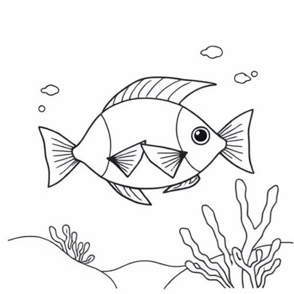 Angelfish Thriving In Ocean Coloring Pages Angelfish Thriving In Ocean Coloring Pages