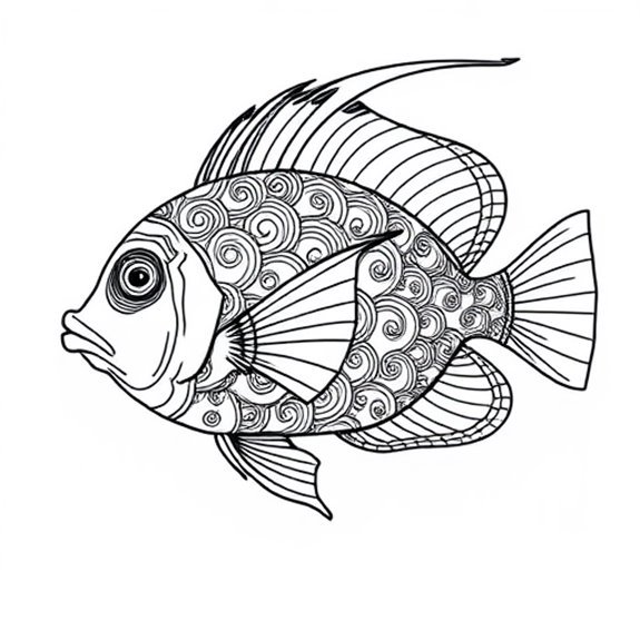 Angelfish Unique Color Patterns Coloring Pages Angelfish Unique Color Patterns Coloring Pages
