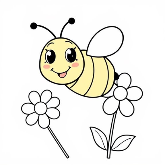 Animated Bee Character Designs Coloring Pages Animated Bee Character Designs Coloring Pages