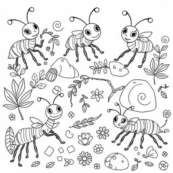 Ants Form Intricate Designs Coloring Pages Ants Form Intricate Designs Coloring Pages