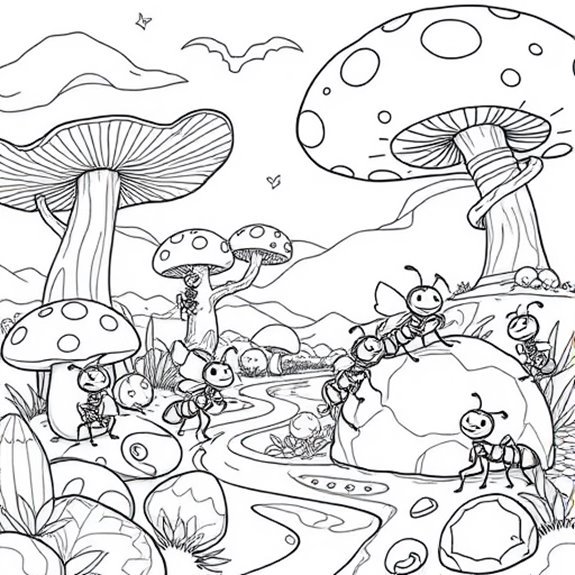 Ants In Imaginative Settings Coloring Pages Ants In Imaginative Settings Coloring Pages