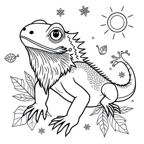 Bearded Dragon Seasonal Decor Coloring Pages Bearded Dragon Seasonal Decor Coloring Pages