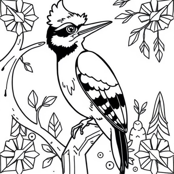 Black Backed Woodpecker Habitat Preferences Coloring Pages Black Backed Woodpecker Habitat Preferences Coloring Pages