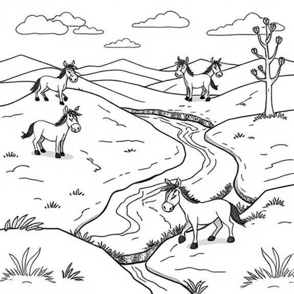 Breathtaking Mule Scenery Vistas Coloring Pages Breathtaking Mule Scenery Vistas Coloring Pages