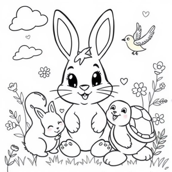 Bunny Adventures With Friends Coloring Pages Bunny Adventures With Friends Coloring Pages