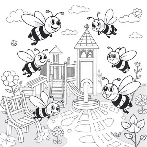 Buzzing Fun In Nature Coloring Pages Buzzing Fun In Nature Coloring Pages
