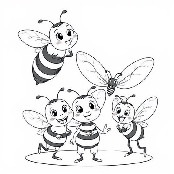 Buzzing Together In Harmony Coloring Pages Buzzing Together In Harmony Coloring Pages