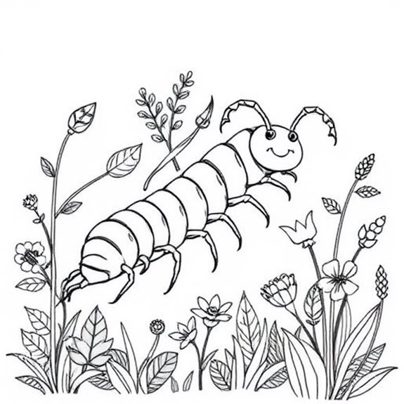 Centipede Art From Nature Coloring Pages Centipede Art From Nature Coloring Pages