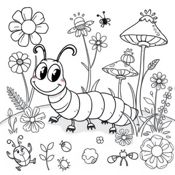 Centipede Cartoon Escapades Unfold Coloring Pages Centipede Cartoon Escapades Unfold Coloring Pages