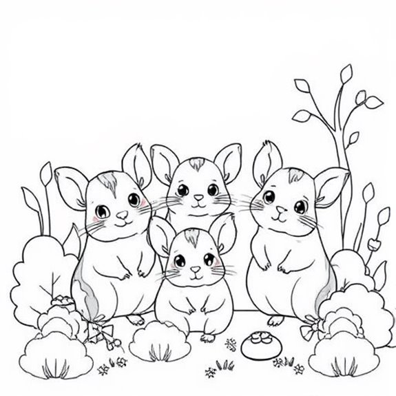 Chinchilla S Habitat In Nature Coloring Pages Chinchilla S Habitat In Nature Coloring Pages