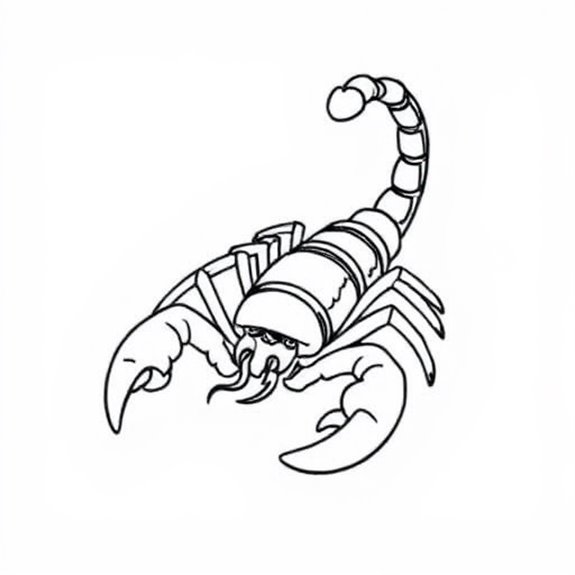 Classic Scorpion Design Outline Coloring Pages Classic Scorpion Design Outline Coloring Pages