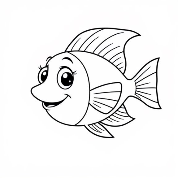 Colorful Animated Fish Characters Coloring Pages Colorful Animated Fish Characters Coloring Pages