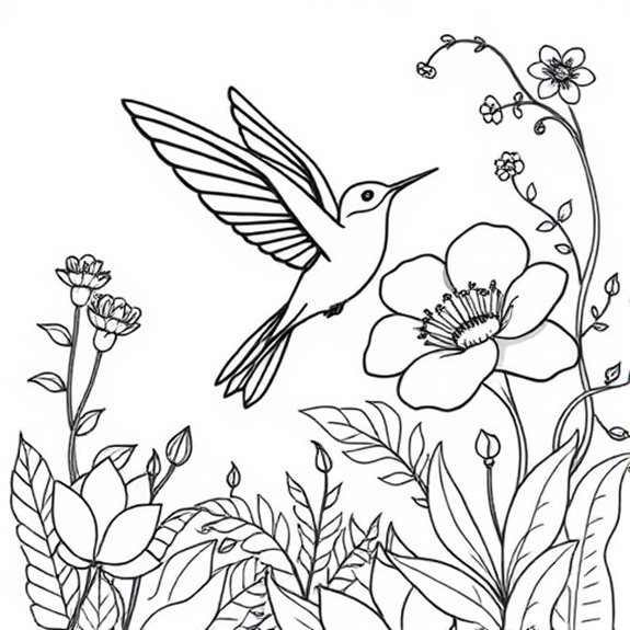 Colorful Birds In Bloom Coloring Pages Colorful Birds In Bloom Coloring Pages
