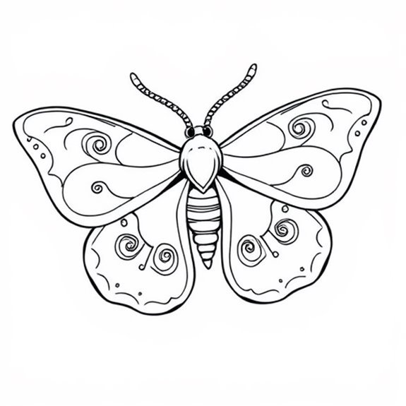 Colorful Delicate Moth Species Coloring Pages Colorful Delicate Moth Species Coloring Pages