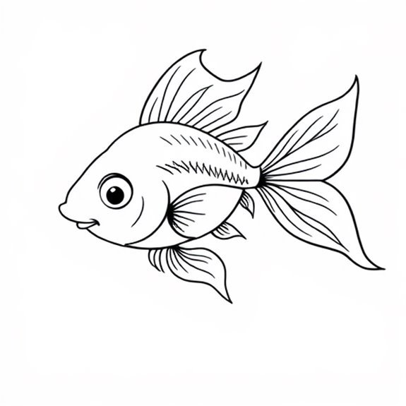 Colorful Fins Of Goldfish Coloring Pages Colorful Fins Of Goldfish Coloring Pages