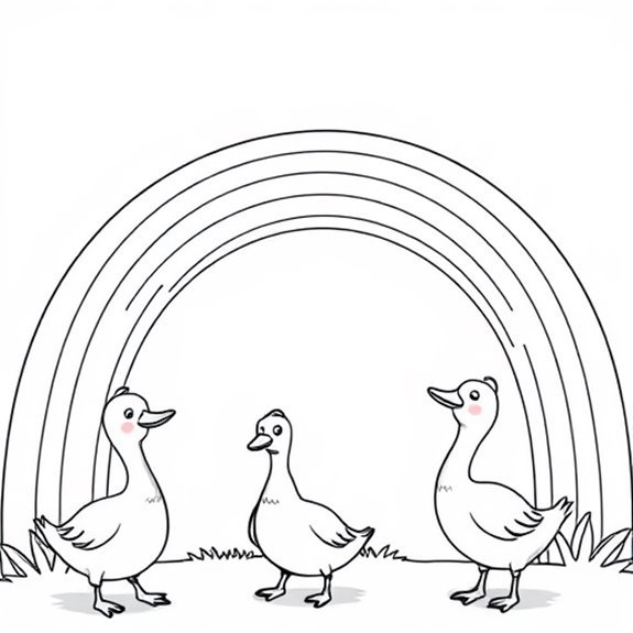 Colorful Geese Flying Together Coloring Pages Colorful Geese Flying Together Coloring Pages