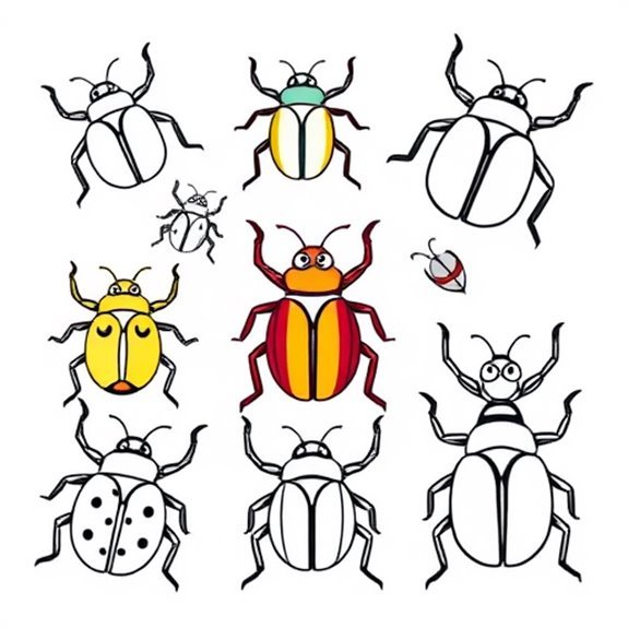 Colorful Insect Artwork Display Coloring Pages Colorful Insect Artwork Display Coloring Pages