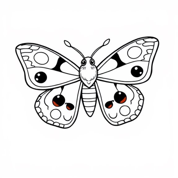 Colorful Nocturnal Insect Beauty Coloring Pages Colorful Nocturnal Insect Beauty Coloring Pages
