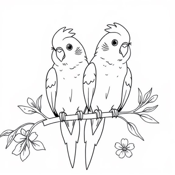 Coloring Page Of Parakeets Coloring Pages Coloring Page Of Parakeets Coloring Pages