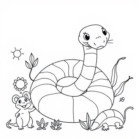 Corn Snake And Companions Coloring Pages Corn Snake And Companions Coloring Pages