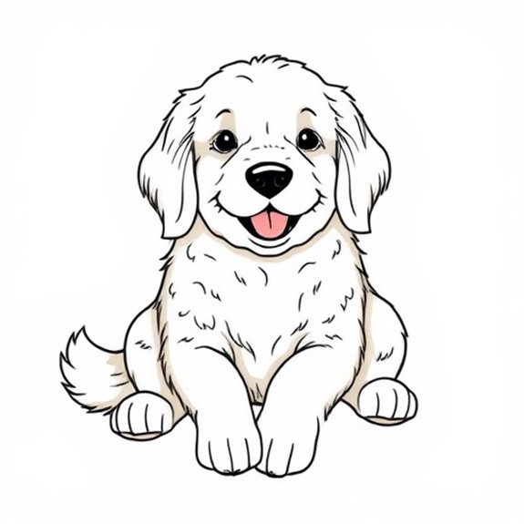 Cuddly Golden Retriever Companion Coloring Pages Cuddly Golden Retriever Companion Coloring Pages