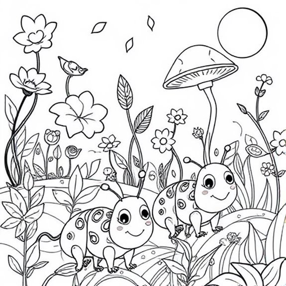Curious Insect In Adventure Coloring Pages Curious Insect In Adventure Coloring Pages