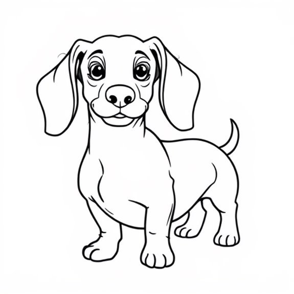 Cute Dachshund Artwork Design Coloring Pages Cute Dachshund Artwork Design Coloring Pages