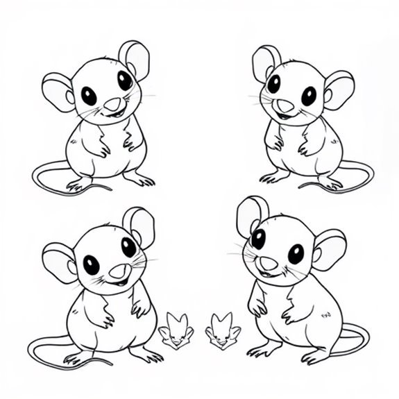 Cute Little Baby Rats Coloring Pages Cute Little Baby Rats Coloring Pages