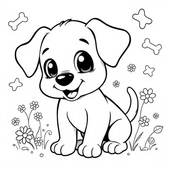 Cute Puppy Coloring Fun Coloring Pages Cute Puppy Coloring Fun Coloring Pages