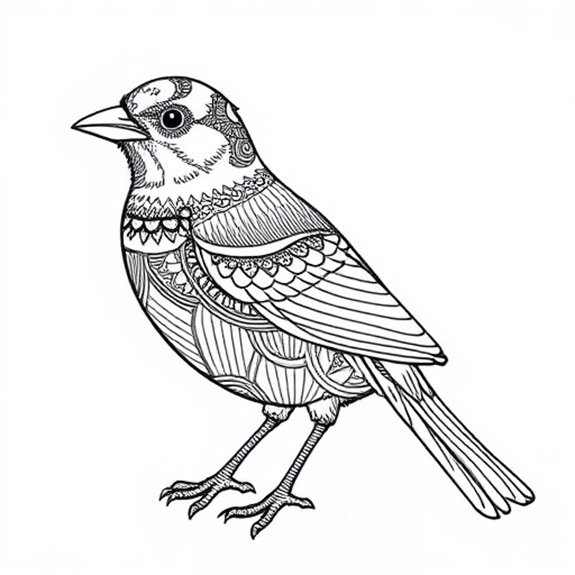 Delicate Designs Of Sparrows Coloring Pages Delicate Designs Of Sparrows Coloring Pages