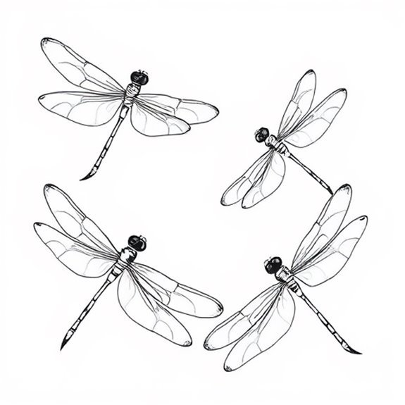 Detailed Dragonfly Artwork Collection Coloring Pages Detailed Dragonfly Artwork Collection Coloring Pages