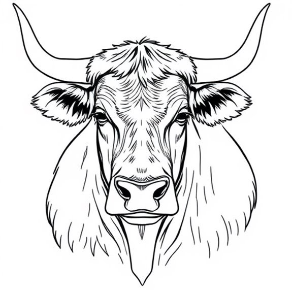 Detailed Oxen Artwork Collection Coloring Pages Detailed Oxen Artwork Collection Coloring Pages