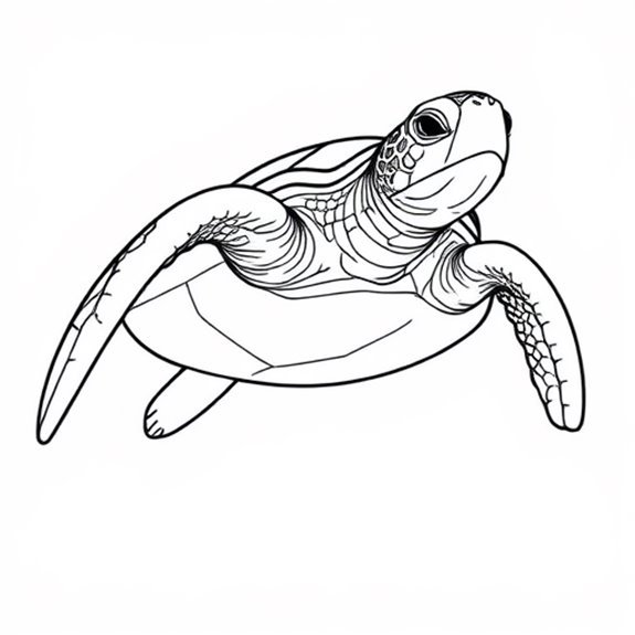 Detailed Sea Turtle Illustration Coloring Pages Detailed Sea Turtle Illustration Coloring Pages