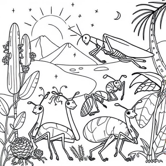 Diverse Environments For Stick Insects Coloring Pages Diverse Environments For Stick Insects Coloring Pages