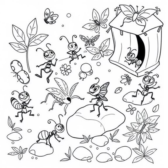 Diverse World Of Insects Coloring Pages Diverse World Of Insects Coloring Pages