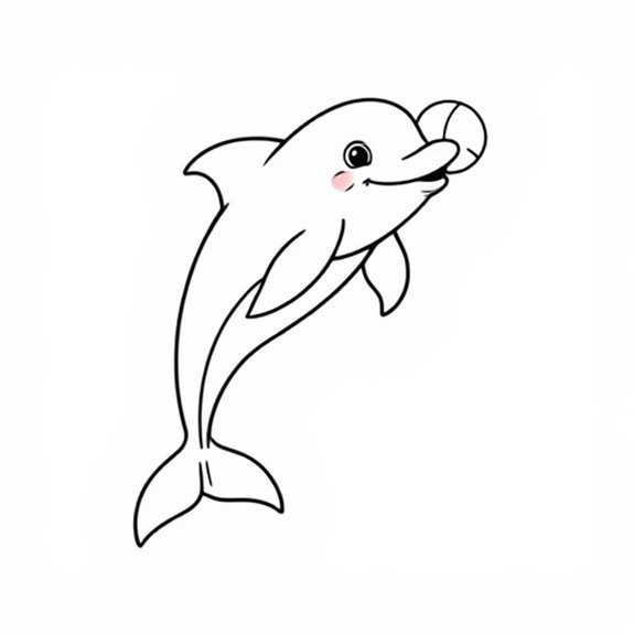 Dolphin Joyfully Juggling Ball Coloring Pages Dolphin Joyfully Juggling Ball Coloring Pages
