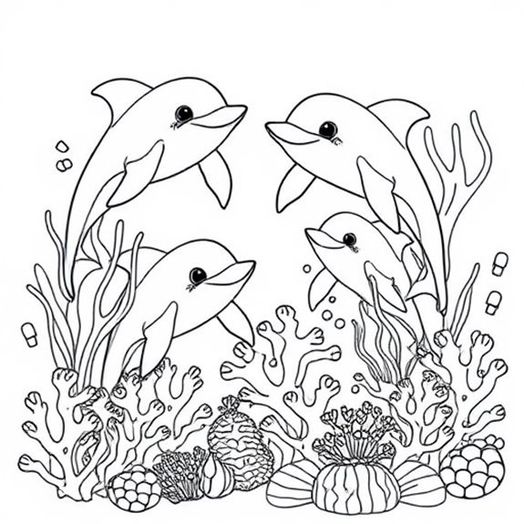 Dolphins Engaging With Humans Coloring Pages Dolphins Engaging With Humans Coloring Pages