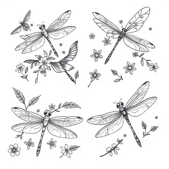 Dragonflies In Seasonal Transitions Coloring Pages Dragonflies In Seasonal Transitions Coloring Pages