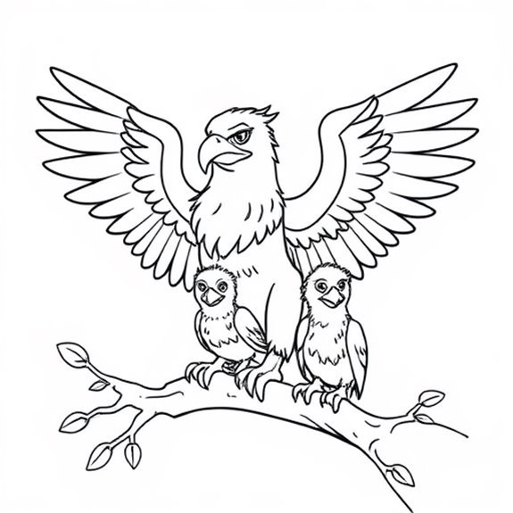 Eagle Family Coloring Activity Coloring Pages Eagle Family Coloring Activity Coloring Pages