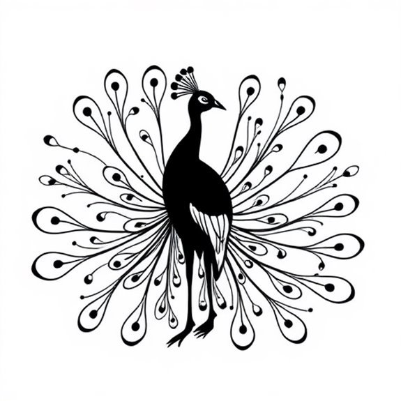Elegant Bird Outline Design Coloring Pages Elegant Bird Outline Design Coloring Pages