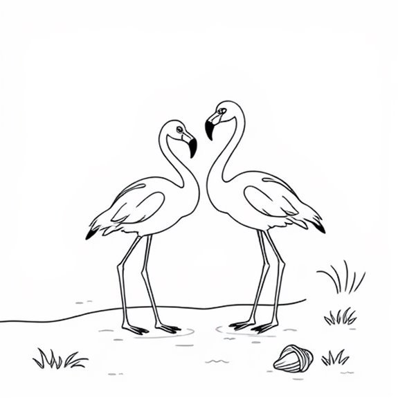 Elegant Birds By Water Coloring Pages Elegant Birds By Water Coloring Pages