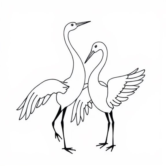 Elegant Crane Abstract Design Coloring Pages Elegant Crane Abstract Design Coloring Pages