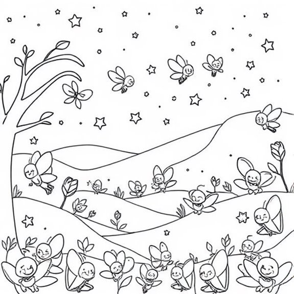 Enchanted Luminescent Woodland Night Coloring Pages Enchanted Luminescent Woodland Night Coloring Pages