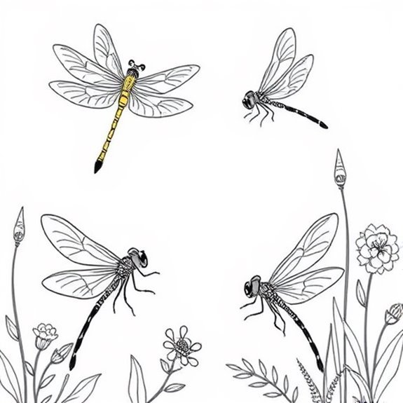 Enchanting Dragonfly Landscapes Await Coloring Pages Enchanting Dragonfly Landscapes Await Coloring Pages