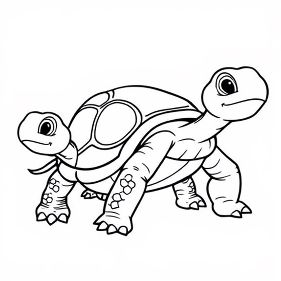Funny Animated Turtle Characters Coloring Pages Funny Animated Turtle Characters Coloring Pages