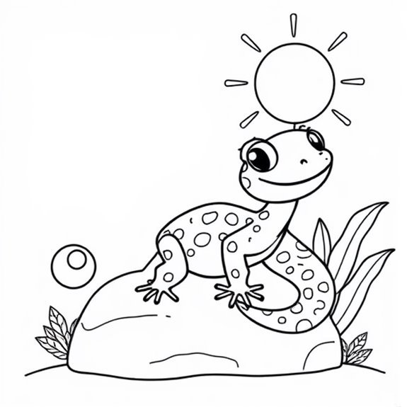 Geckos Basking In Sunlight Coloring Pages Geckos Basking In Sunlight Coloring Pages