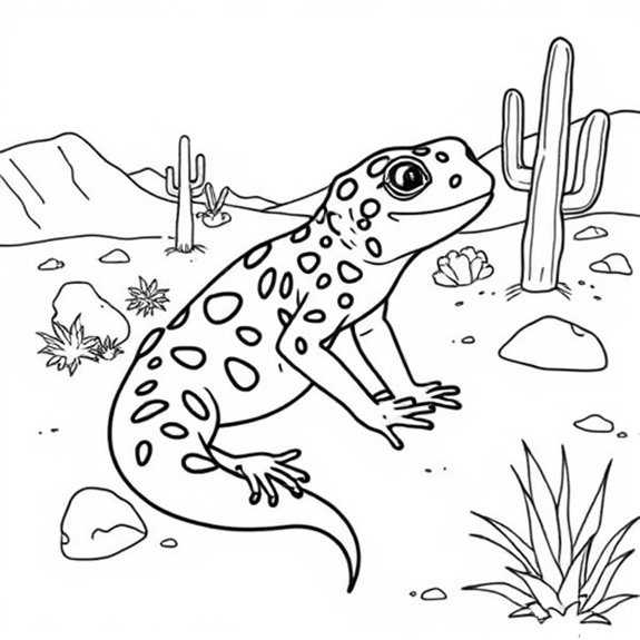 Geckos Thriving Under Sun Coloring Pages Geckos Thriving Under Sun Coloring Pages